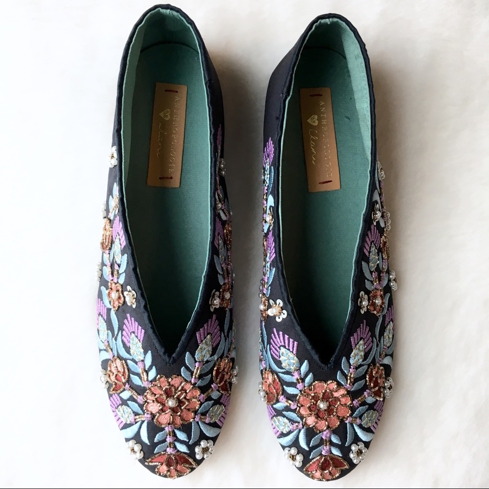 Anthro Detailed Slipper Shoes - Picture 6 of 6